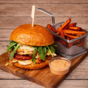 Grill Master Chicken Burger Menü